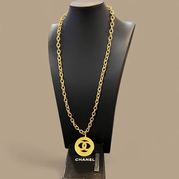 Chanel Gold Plated Chain Pendant Necklace - Picture 2 of 6